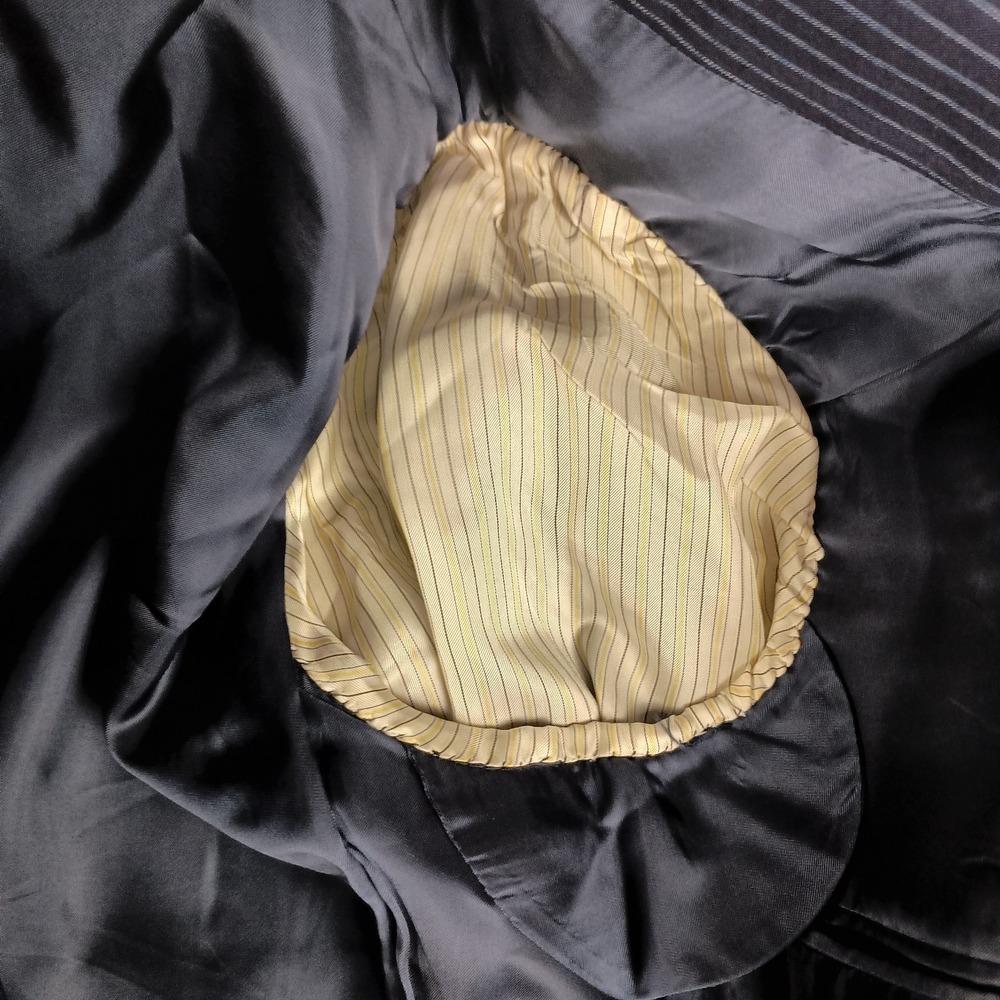 CORNELIANI Mantua Suit Super 130's 42R 36W Virgin Wool Navy Blue Pinstripe - Picture 5 of 16